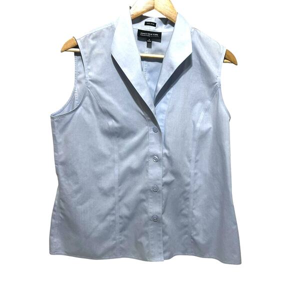 Jones New York Women Button Up Shirt 14 Non Iron Office Travel Classic Preppy - Picture 1 of 8